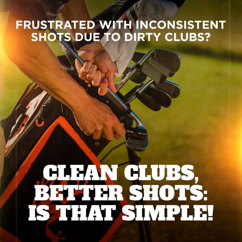 Frogger BrushPro Golf Club Cleaner with Ergonomic Grip and 2.5 ft. Retractable Cord, Red - Sturdy Golf Club Brush and Groove Cleaner for Golfers - Image 3